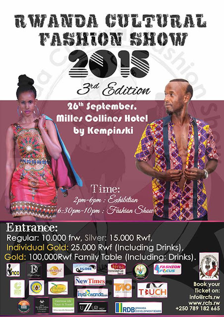 event the rwanda cultural fashion show 2015 holds at milles african culture show flyer