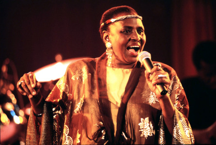 Mandatory Credit: Photo by Guido Fua/REX/Shutterstock (817116c) Miriam Makeba Miriam Makeba in concert, Rome, Italy - 01 Mar 1993
