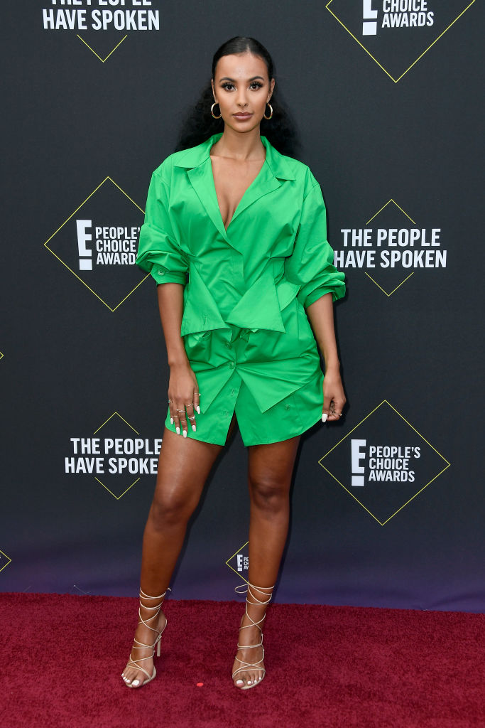 Maya Jama At E! People’s Choice Awards 2019 red carpet.