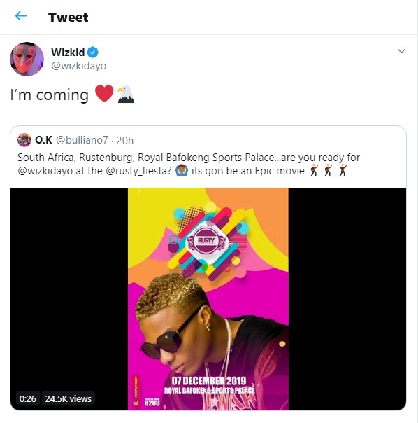 Wizkid To Headline The 4th Annual Rusty Summer Fiesta In South Africa