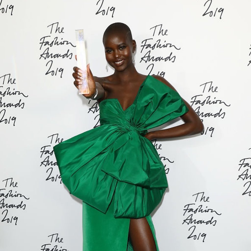 South Sudanese Model Adut Akech Bags Model Of The Year At Fashion Awards 2019