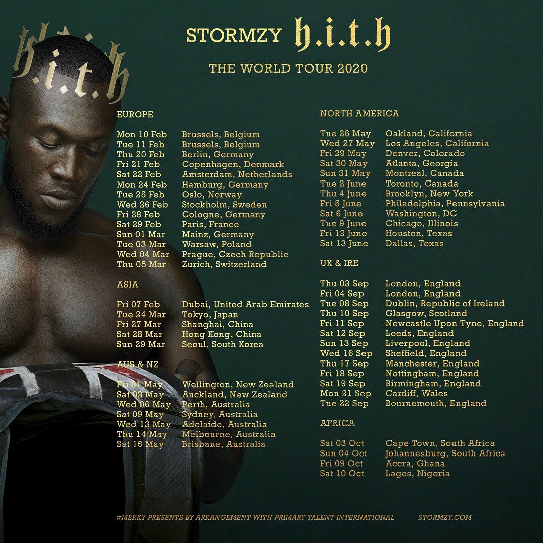 Stormzy Shares 2020 Tour Dates For 'Heavy Is The Head'