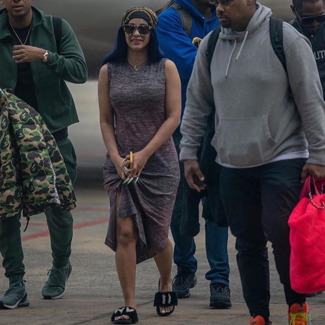 Cardi B Arrives In Nigeria