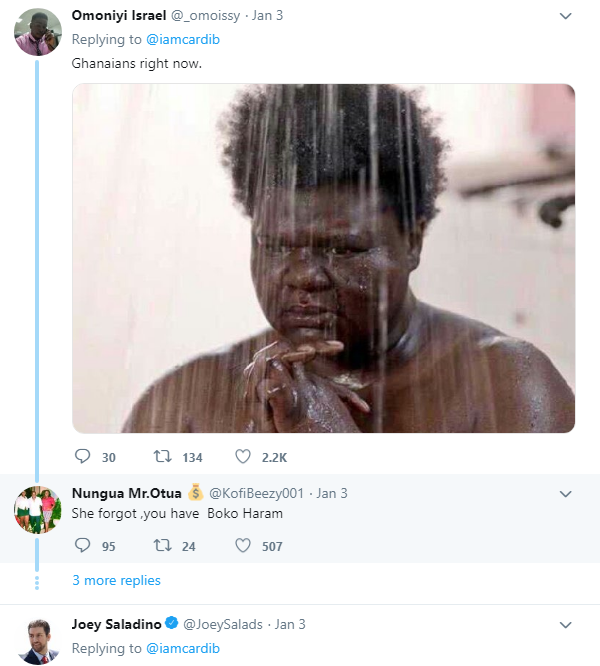 Twitter reacts to Cardi B's tweet