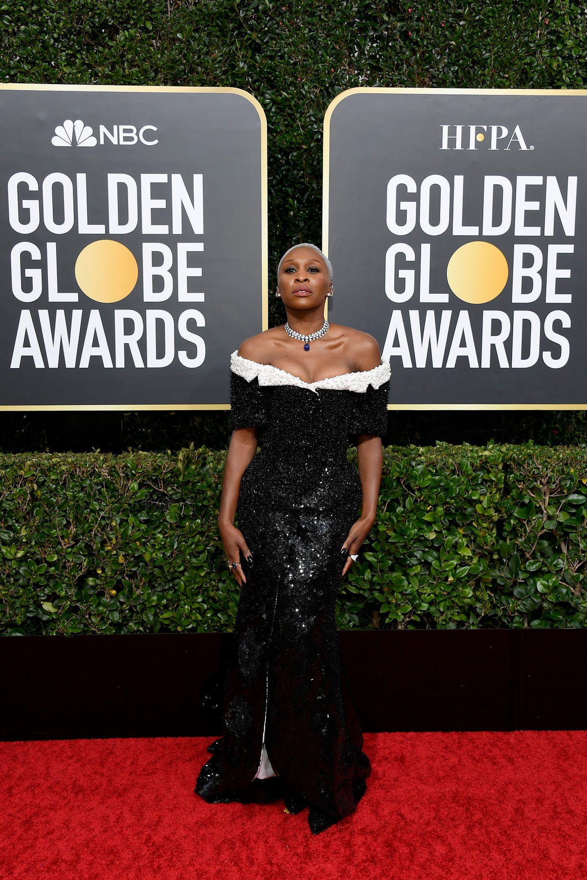 Cynthia Erivo on the Golden Globes 2020 red carpet