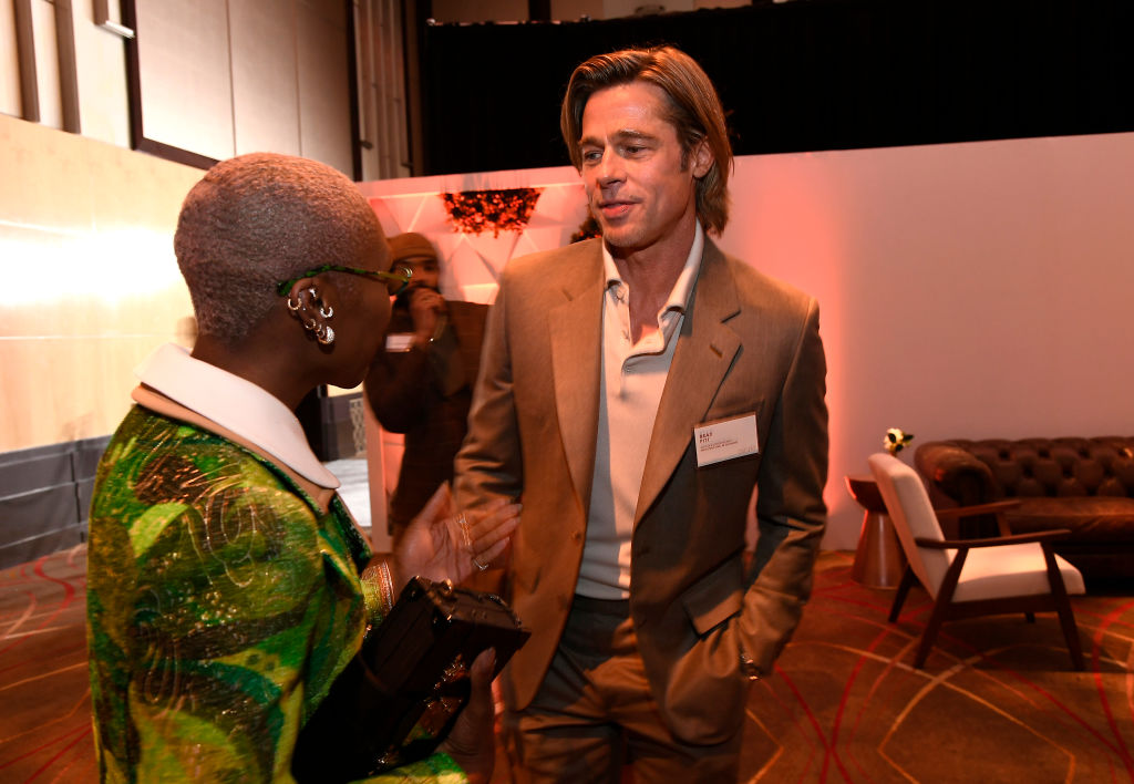 Cynthia Erivo and Brad Pitt