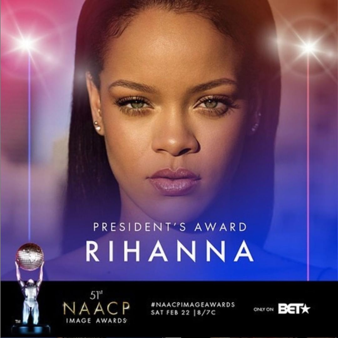 Rihanna To Be Honoured With NAACP President's Award